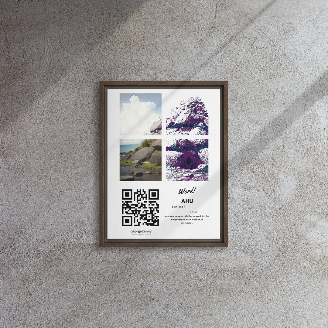 Ahu | Word Art | Framed canvas GeorgeKenny Design