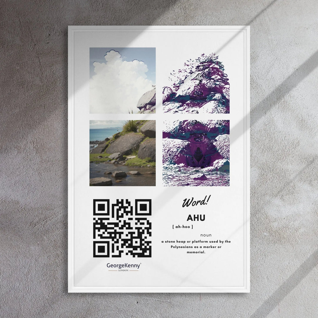 Ahu | Word Art | Framed canvas GeorgeKenny Design