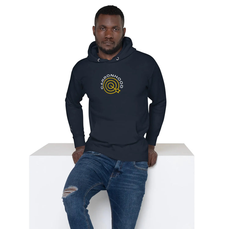 Carbon Hood Bulls Eye | Embroidered Hoodie GeorgeKenny Design