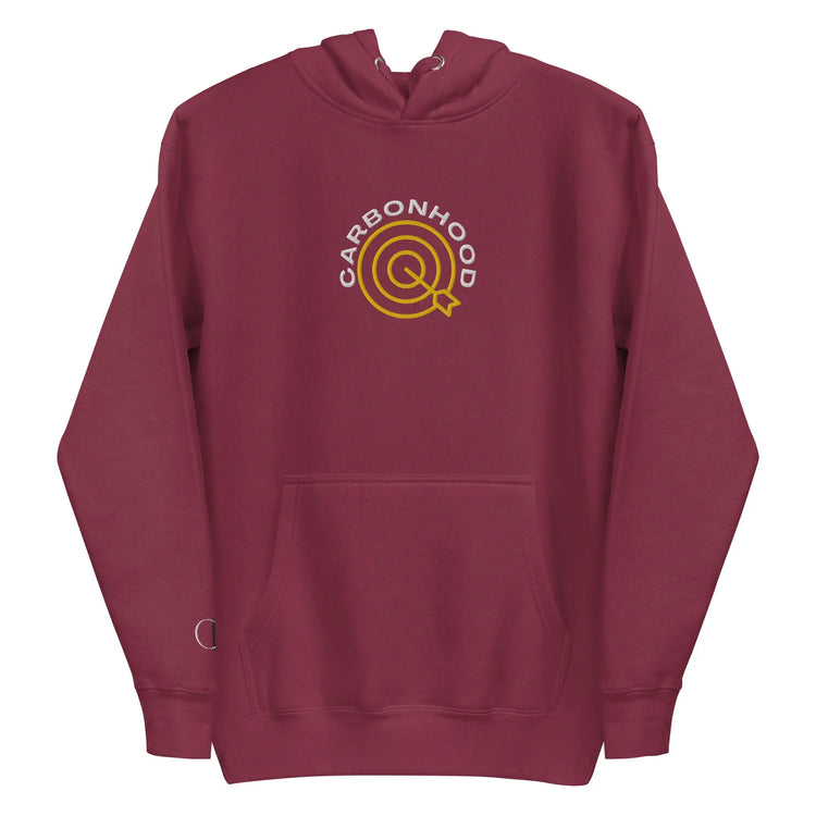Carbon Hood Bulls Eye | Embroidered Hoodie GeorgeKenny Design