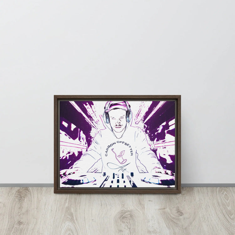 Carbon Offsetter DJ | Framed canvas GeorgeKenny Design