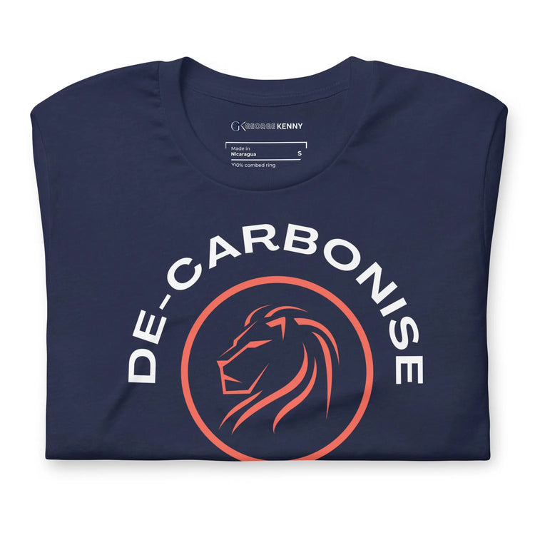 De-Carbonise Lion  | Soft ring-spun cotton T-shirt GeorgeKenny Design