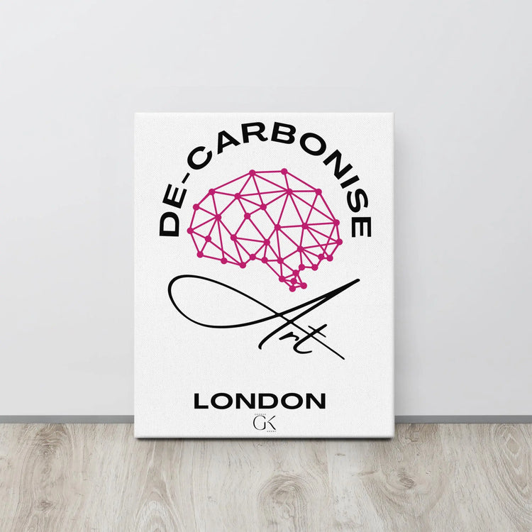 De-Carbonise Mind | Thin canvas | Climate Action Eco-Art GeorgeKenny Design