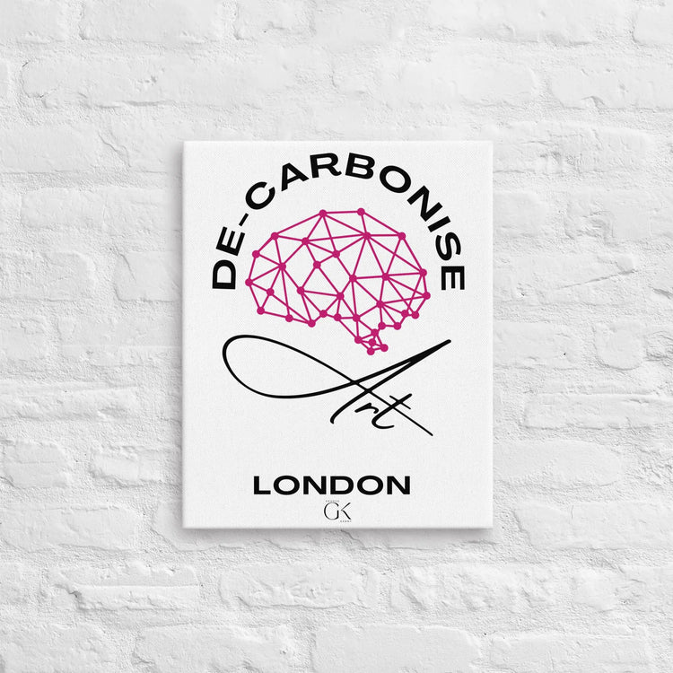 De-Carbonise Mind | Thin canvas | Climate Action Eco-Art GeorgeKenny Design