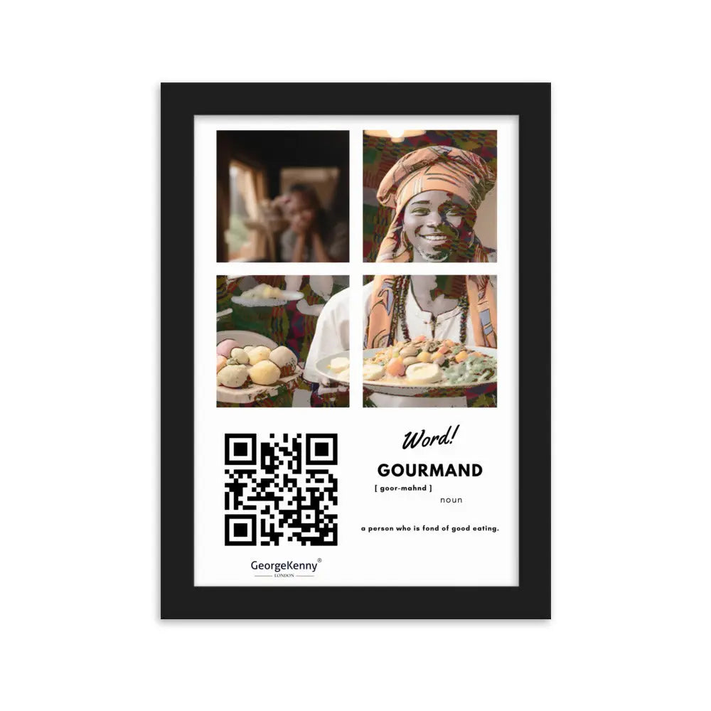 Gourmand | Word Art | Framed Matte Print GeorgeKenny Design