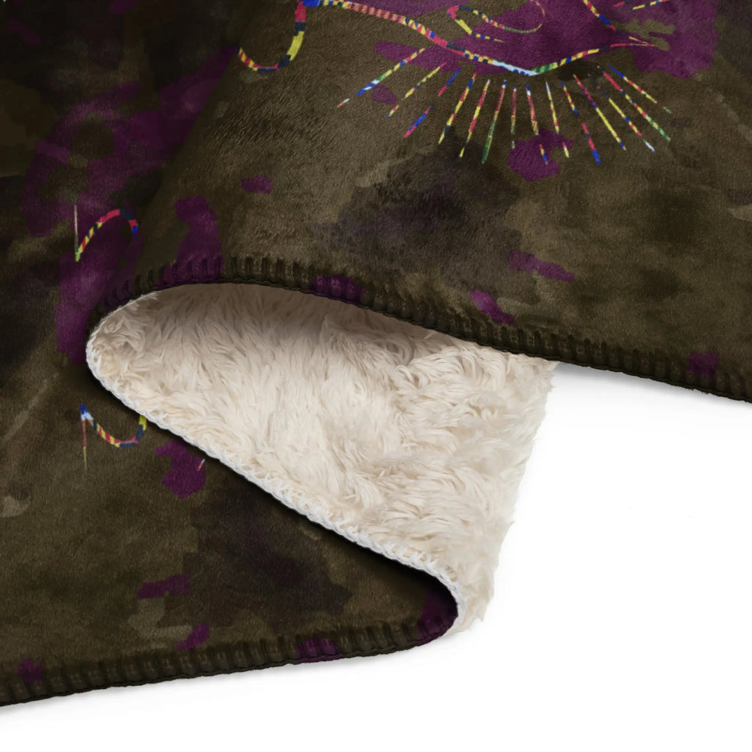 Lounging Meditate | Sherpa blanket GeorgeKenny Design