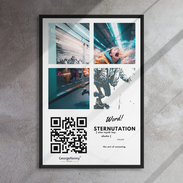 Sternutation | Word Art | Framed canvas GeorgeKenny Design