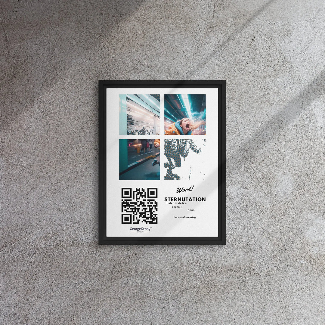 Sternutation | Word Art | Framed canvas GeorgeKenny Design