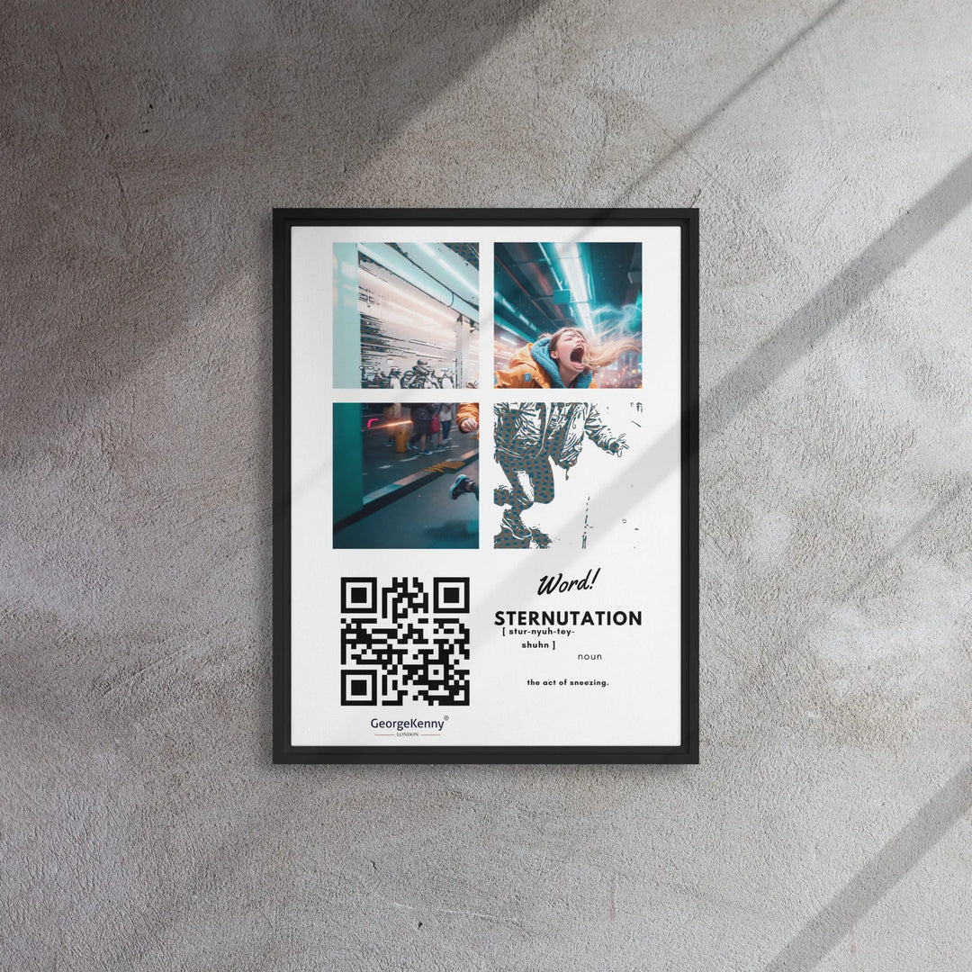 Sternutation | Word Art | Framed canvas GeorgeKenny Design