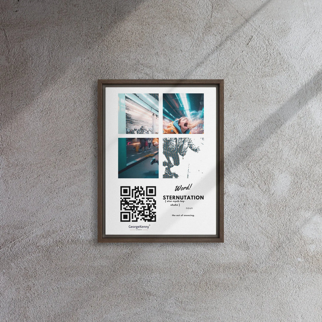 Sternutation | Word Art | Framed canvas GeorgeKenny Design