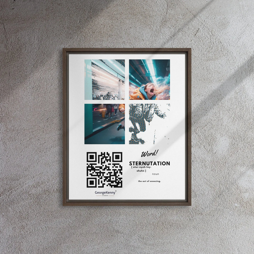 Sternutation | Word Art | Framed canvas GeorgeKenny Design
