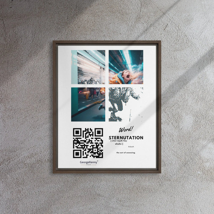 Sternutation | Word Art | Framed canvas GeorgeKenny Design