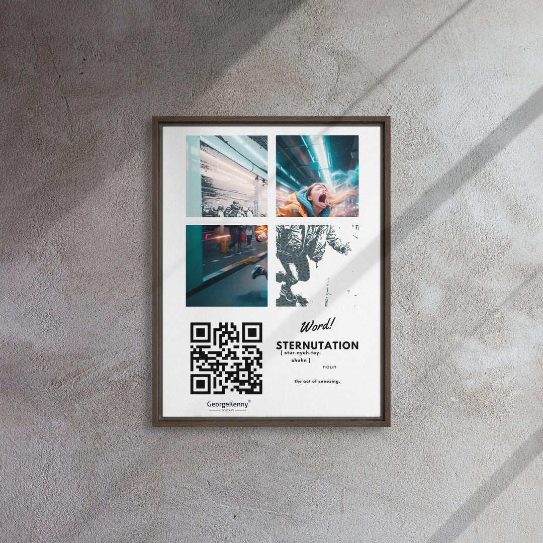 Sternutation | Word Art | Framed canvas GeorgeKenny Design