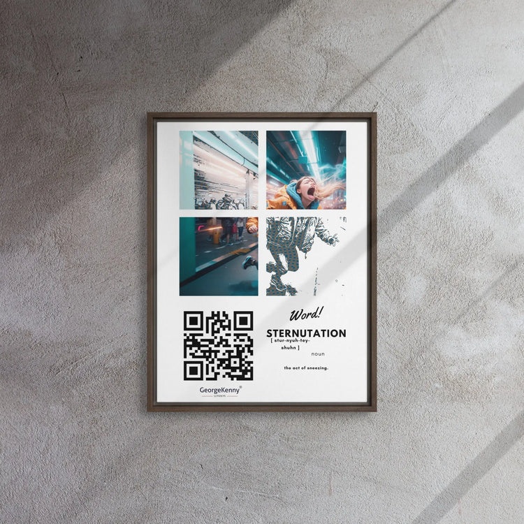 Sternutation | Word Art | Framed canvas GeorgeKenny Design