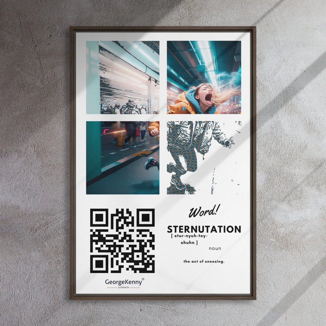 Sternutation | Word Art | Framed canvas GeorgeKenny Design