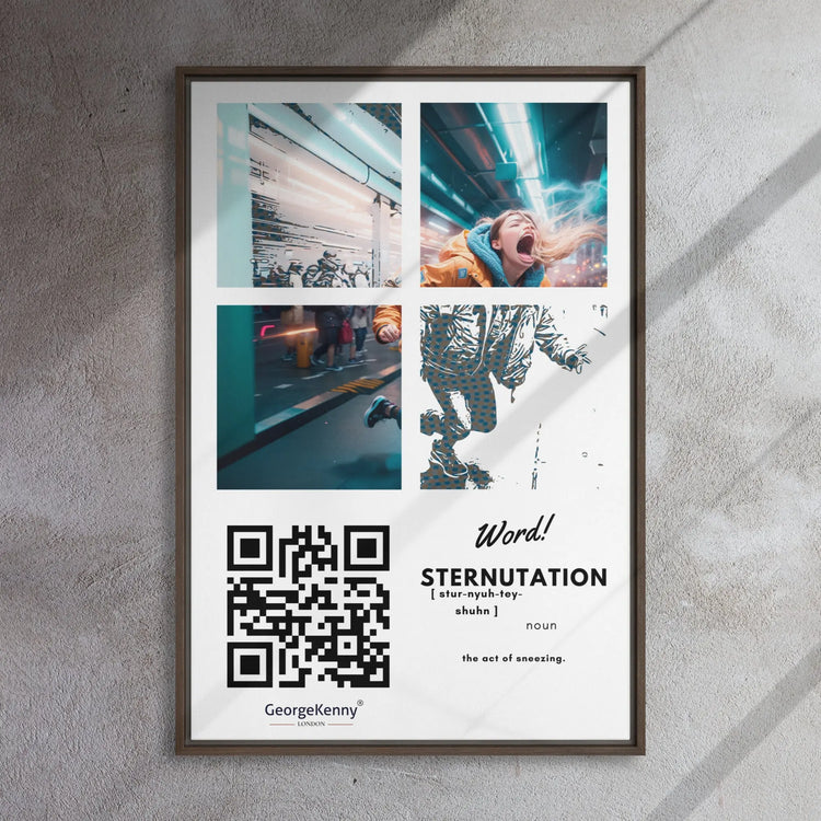 Sternutation | Word Art | Framed canvas GeorgeKenny Design