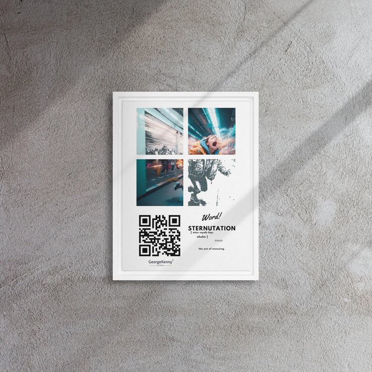 Sternutation | Word Art | Framed canvas GeorgeKenny Design