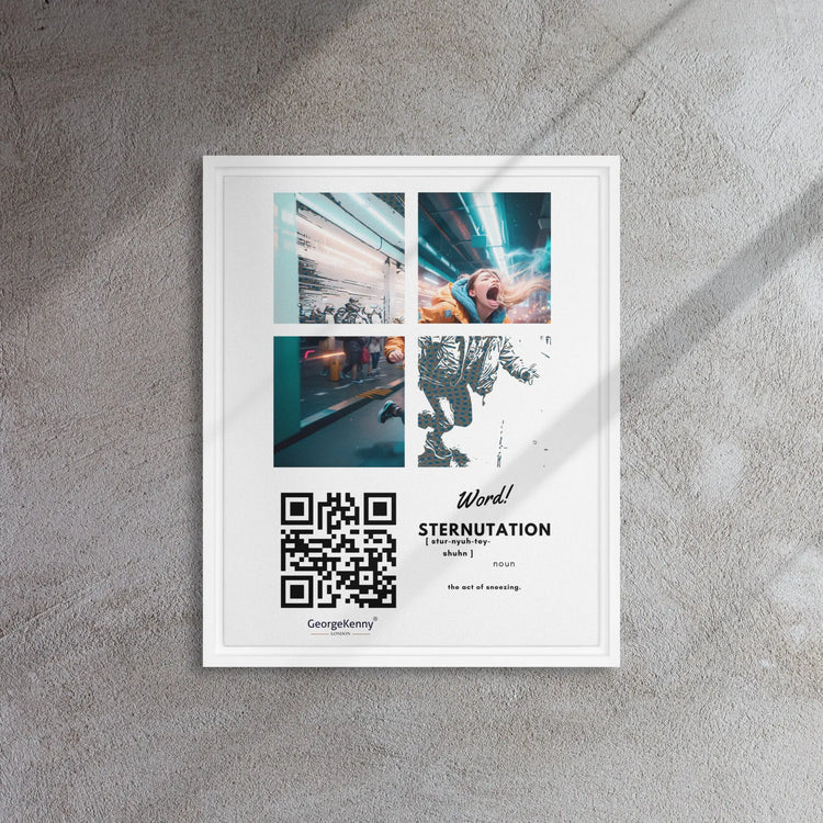 Sternutation | Word Art | Framed canvas GeorgeKenny Design