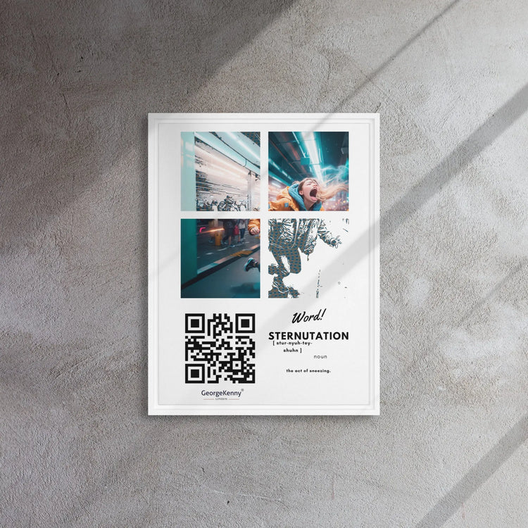 Sternutation | Word Art | Framed canvas GeorgeKenny Design