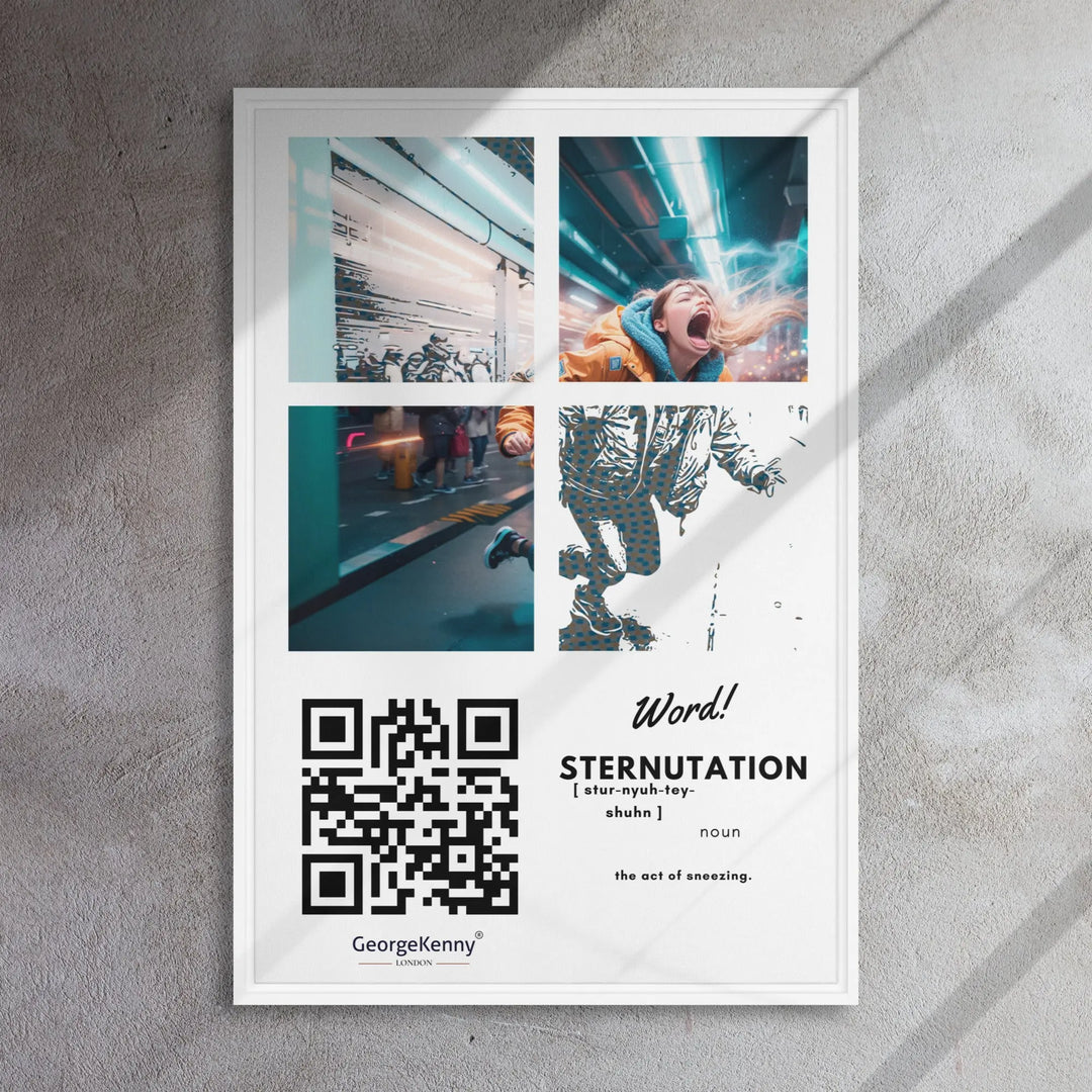 Sternutation | Word Art | Framed canvas GeorgeKenny Design