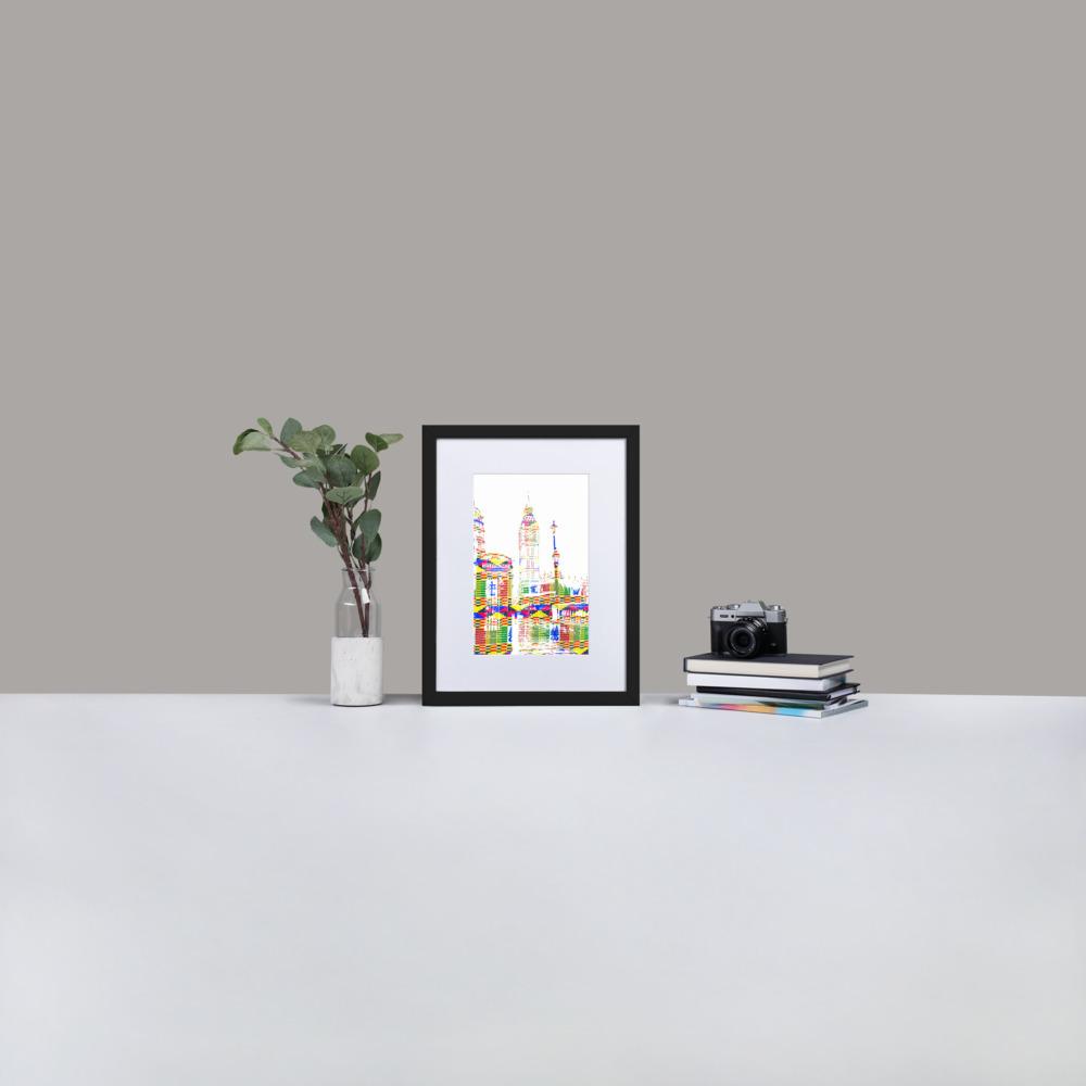 Big Ben London - Framed Print With Mat - African Inspired - GeorgeKenny Design