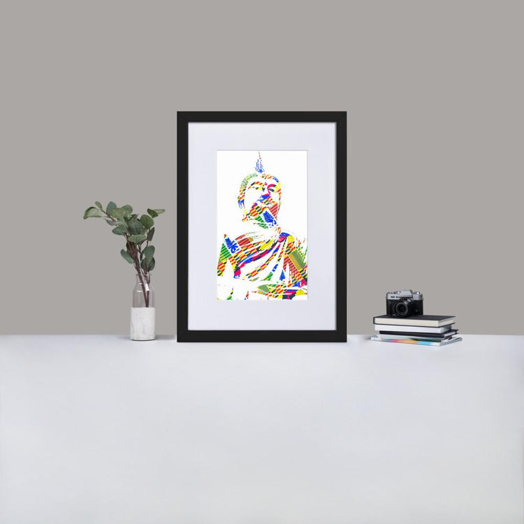 Buddha - Framed Print with Mat - African Inspired - GeorgeKenny Design