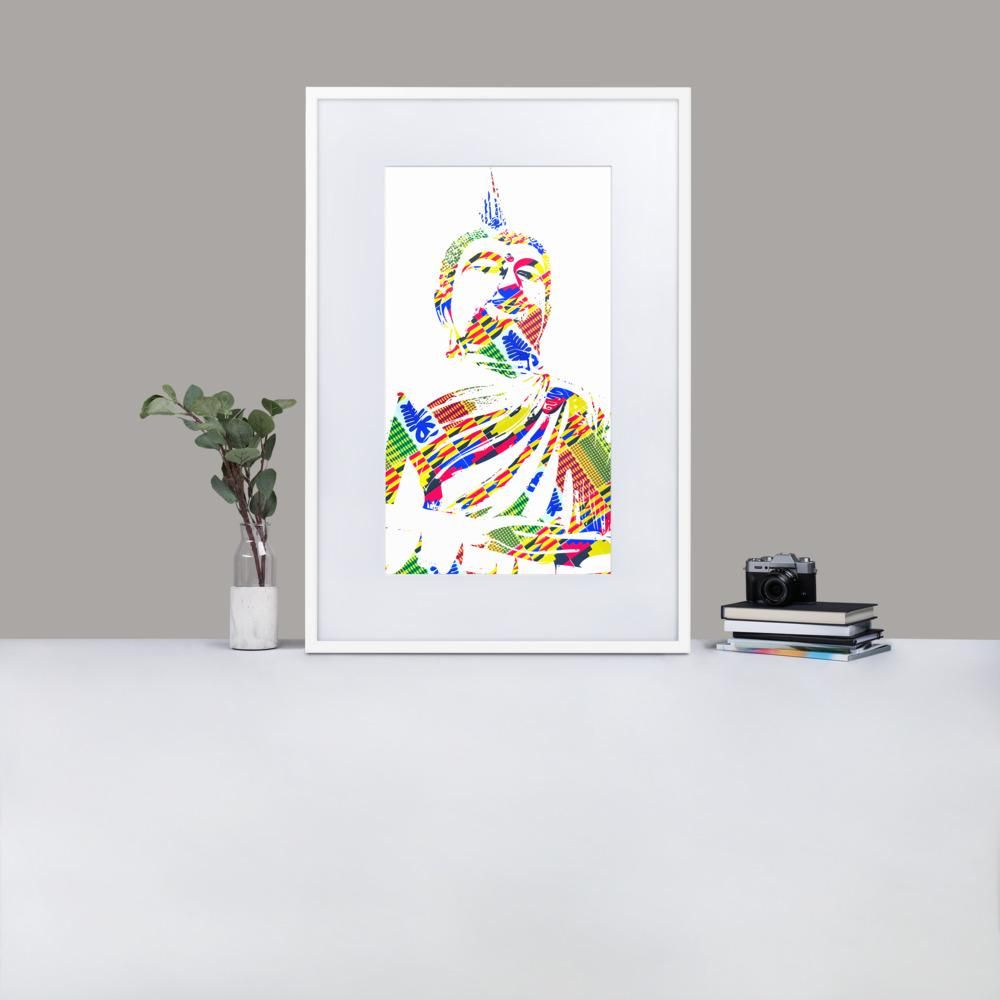 Buddha - Framed Print with Mat - African Inspired - GeorgeKenny Design