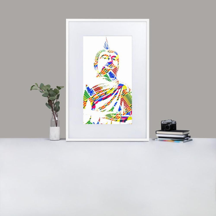 Buddha - Framed Print with Mat - African Inspired - GeorgeKenny Design