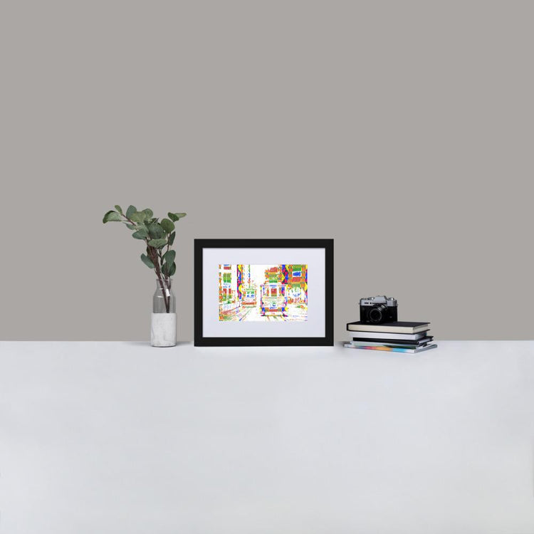 Cable Cars San Francisco - Framed Print with Mat - African Inspired - GeorgeKenny Design
