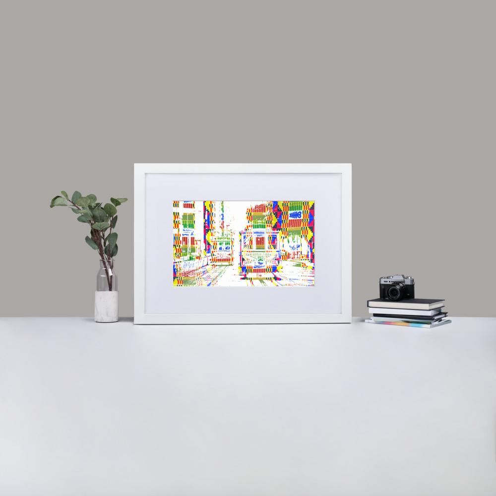Cable Cars San Francisco - Framed Print with Mat - African Inspired - GeorgeKenny Design