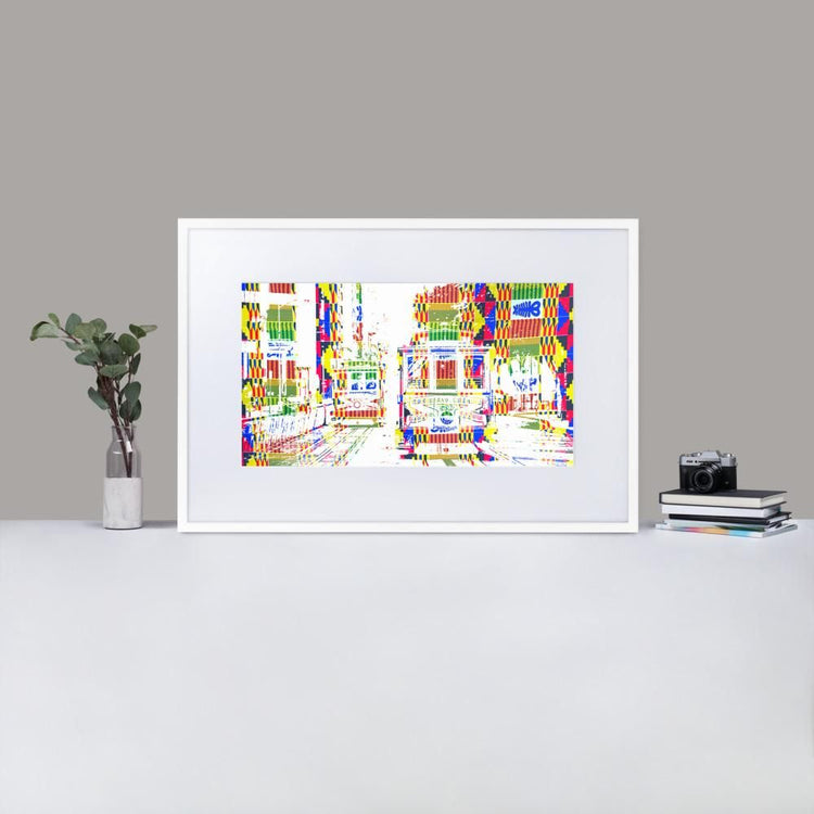 Cable Cars San Francisco - Framed Print with Mat - African Inspired - GeorgeKenny Design