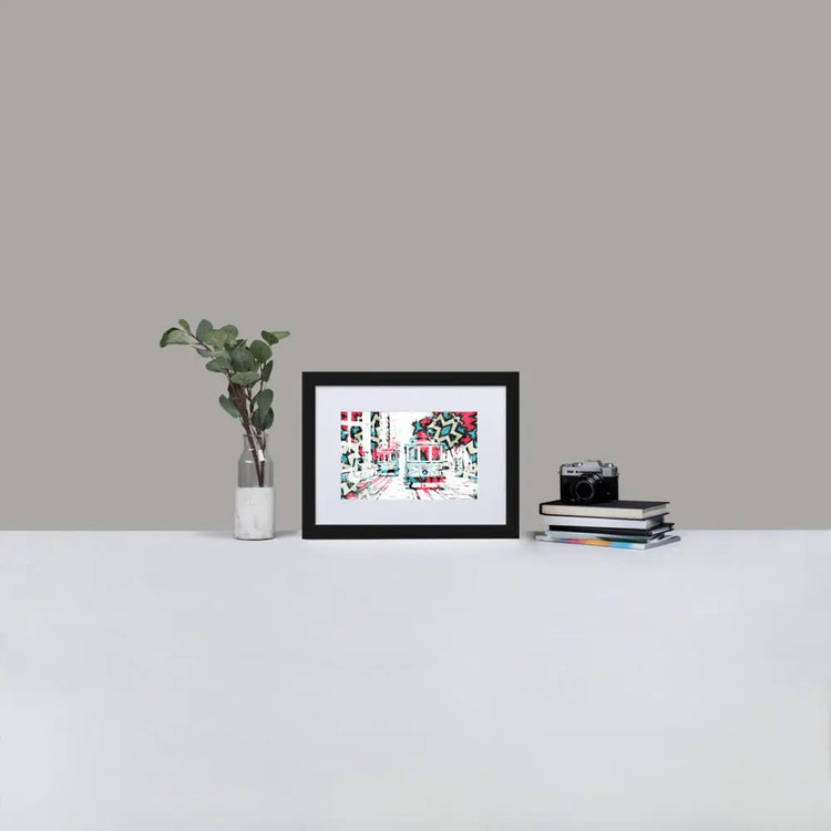 Cable Cars San Francisco - Framed Print with Mat - Abstract Dream - GeorgeKenny Design