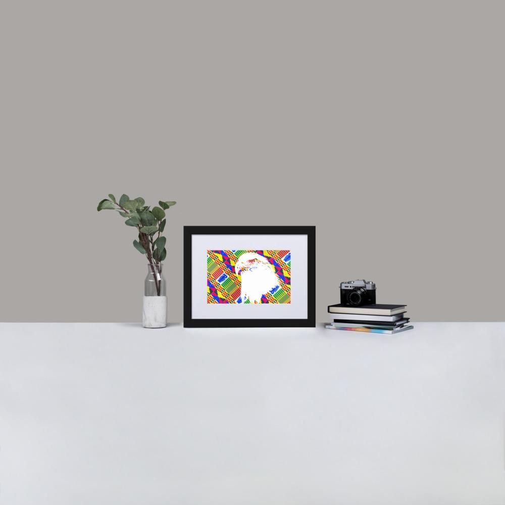 Eagle - Framed Print with Mat - African Inspired - GeorgeKenny Design