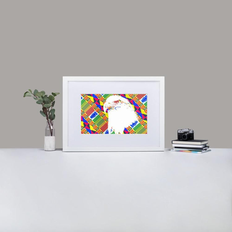 Eagle - Framed Print with Mat - African Inspired - GeorgeKenny Design