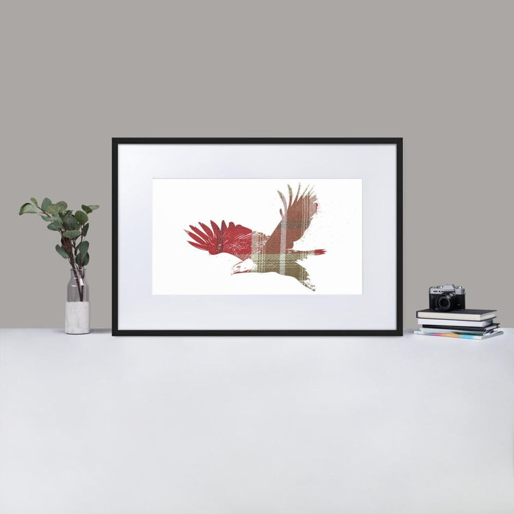 Flight - Framed Print with Mat - Balmoral Check - GeorgeKenny Design