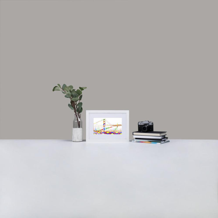 Golden Gate Bridge - Framed Print with Mat - African Inspired - GeorgeKenny Design