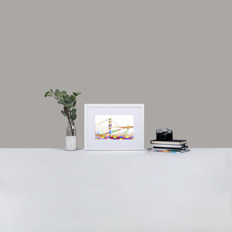 Golden Gate Bridge - Framed Print with Mat - African Inspired - GeorgeKenny Design