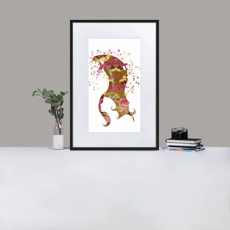 Inner Animal Essence - Fierce Hood - Framed Print with Mat - BP6 - GeorgeKenny Design