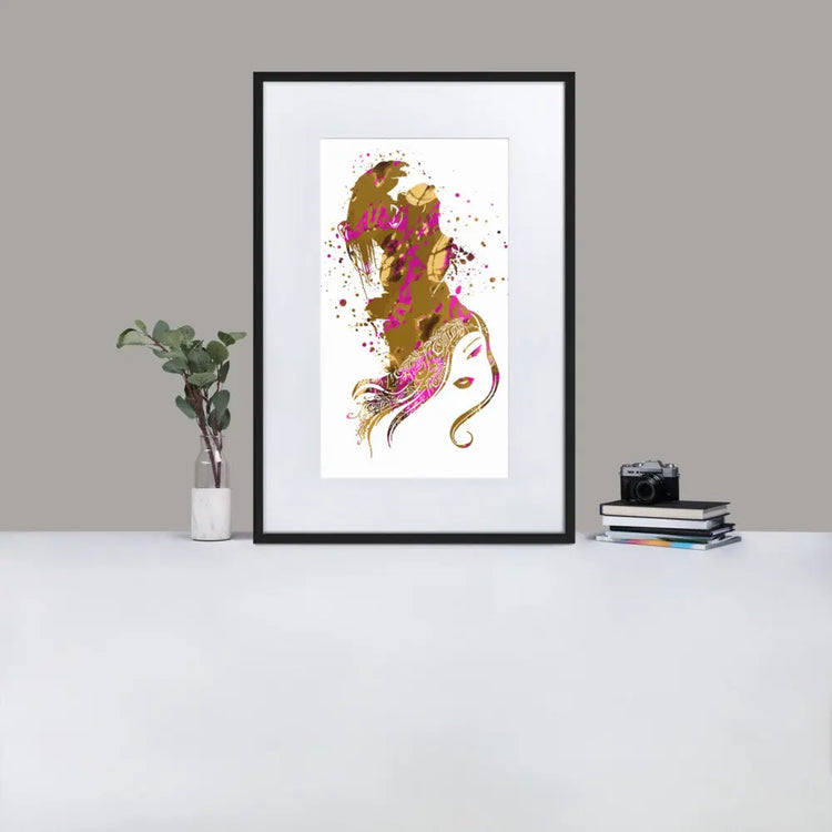 Inner Animal Essence - Gorilla - Framed Print with Mat - BP6 - GeorgeKenny Design