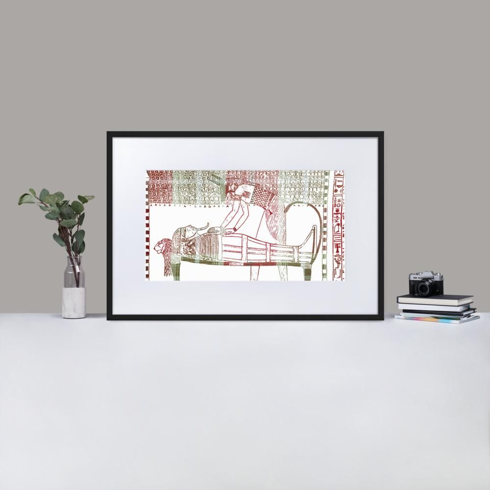 Life after Death Ancient Egypt - Framed Print With Mat - Balmoral Check - GeorgeKenny Design