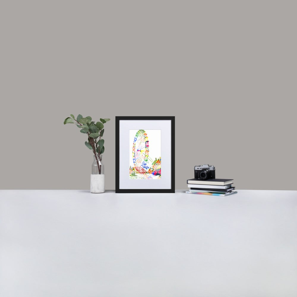 London Eye - Framed Print with Mat - African Inspired - GeorgeKenny Design