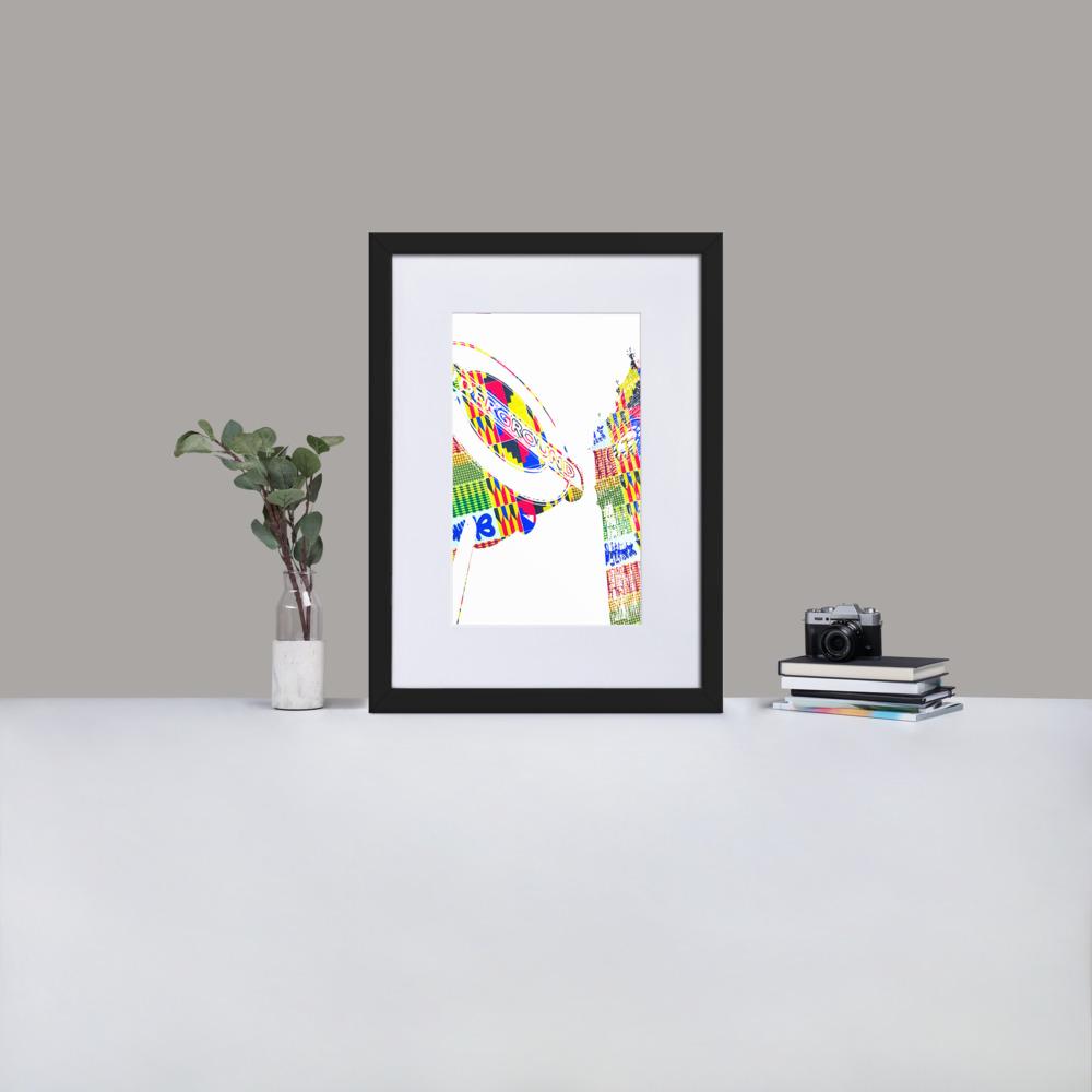 London Underground - Framed Print with Mat - African Inspired - GeorgeKenny Design