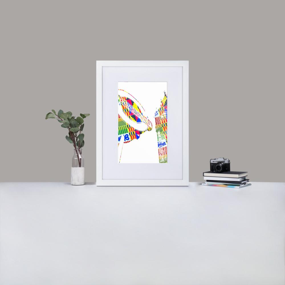 London Underground - Framed Print with Mat - African Inspired - GeorgeKenny Design