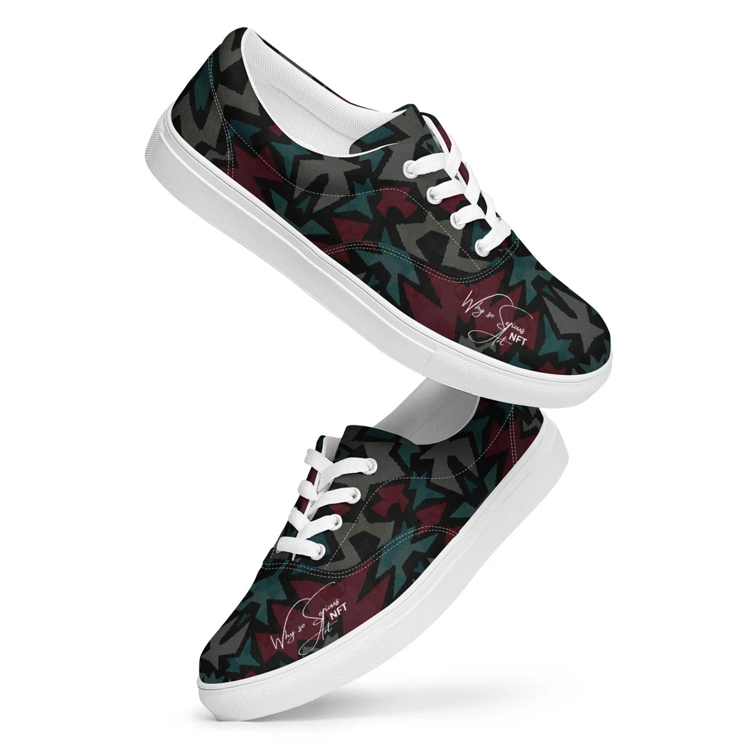 Mens lace-up canvas shoes | Why so serious GeorgeKenny Design