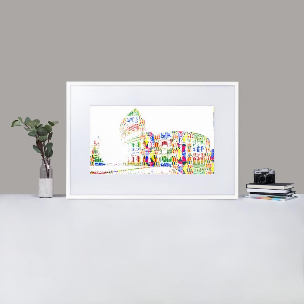 The Colosseum-Rome - Framed Print with Mat - African Inspired - GeorgeKenny Design
