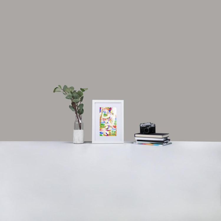 Thinking Gorilla - Framed Print with Mat - African Inspired - GeorgeKenny Design