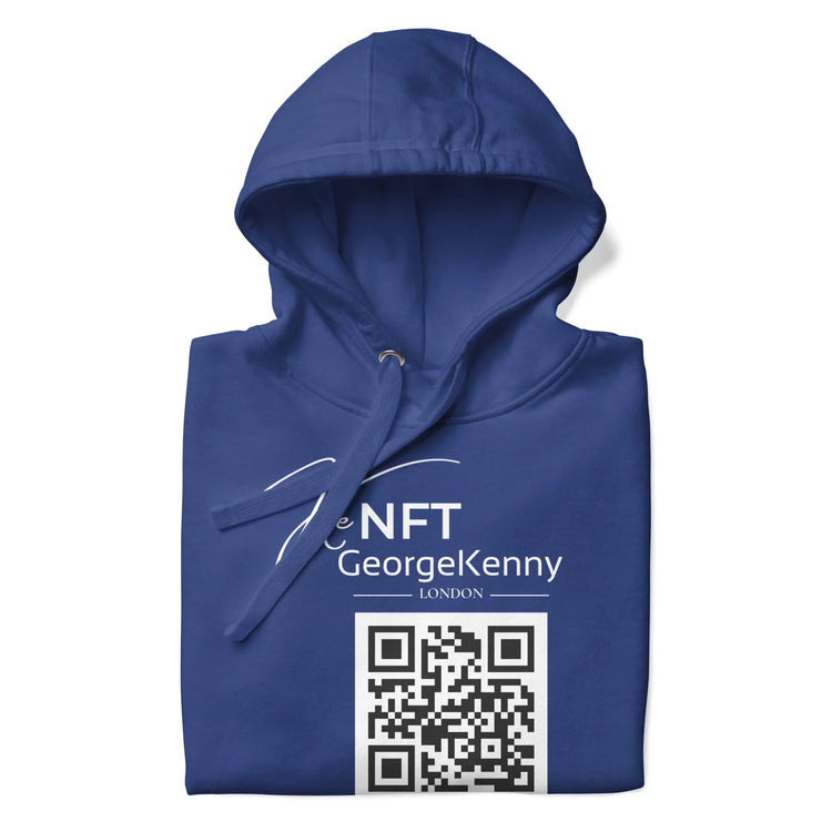 Unisex Hoodie NFT Art Air Drop White QR Logo GeorgeKenny Design