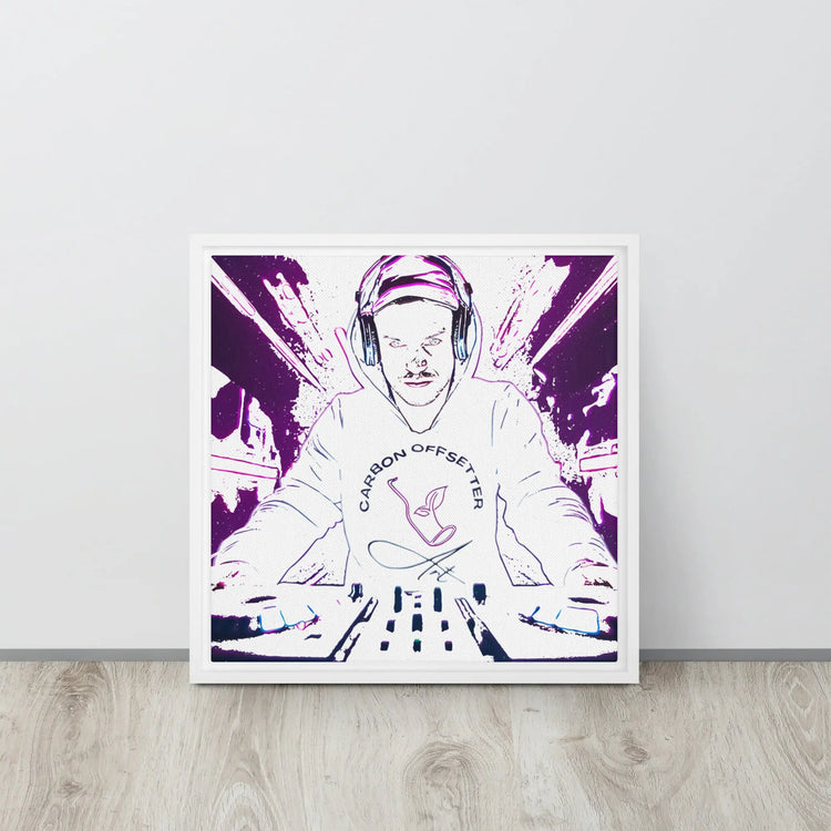 Carbon Offsetter DJ | Framed canvas GeorgeKenny Design