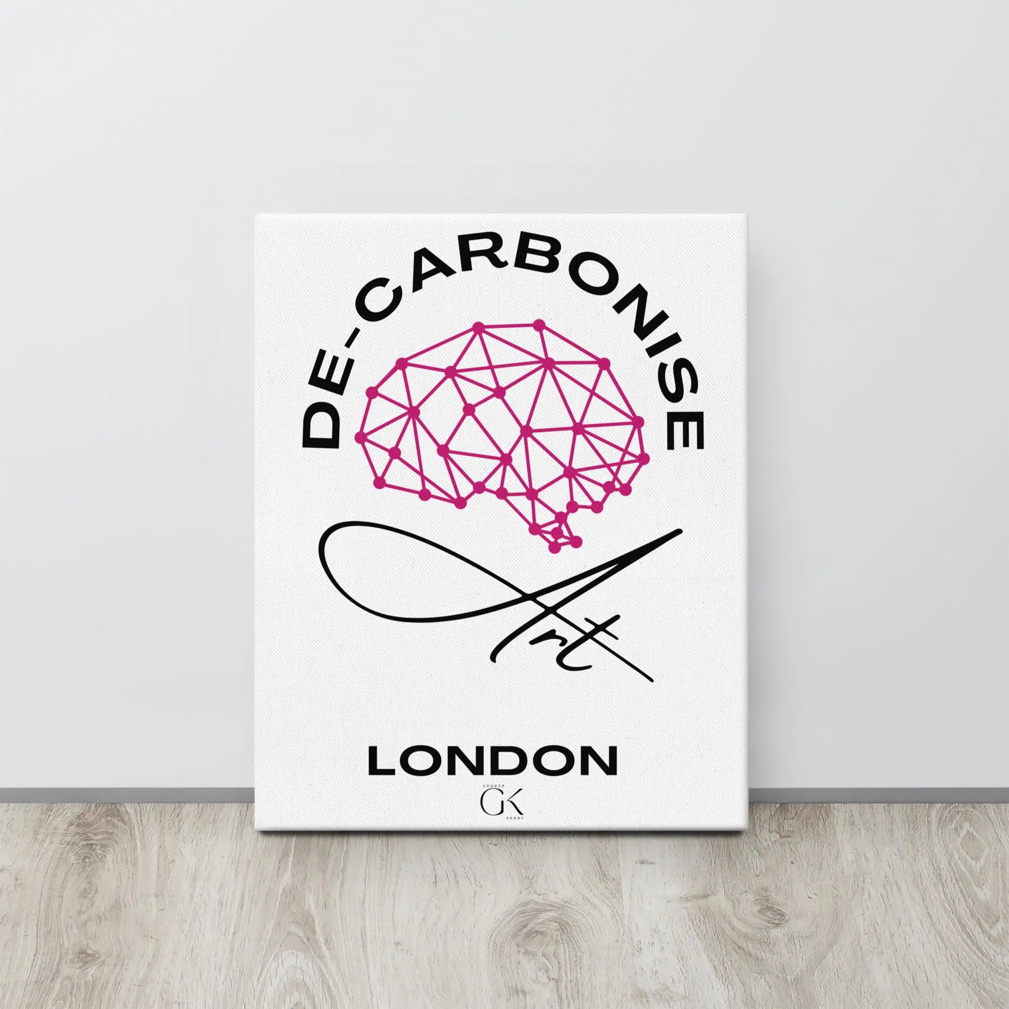 De-Carbonise Mind | Thin canvas | Climate Action Eco-Art GeorgeKenny Design