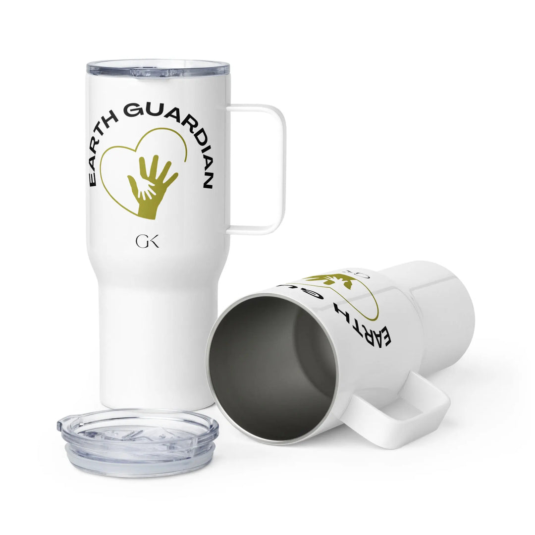 Earth Guardian | Travel mug with a handle GeorgeKenny Design